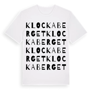 Klockaberget ordlek t-shirt – ekologisk bomull t-shirt från Pinshirt
