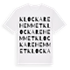 White t-shirt med Klockarehemmet ordlek t-shirt