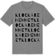 Mid Heather Gray t-shirt med Klockarehemmet ordlek t-shirt