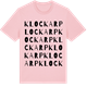 Pink Cotton t-shirt med Klockarp ordlek t-shirt