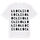White t-shirt med Klockebo ordlek t-shirt