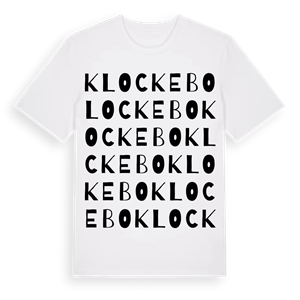 Klockebo ordlek t-shirt – ekologisk bomull t-shirt från Pinshirt