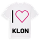 Jag älskar Klon t-shirt stort tryck