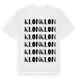 White t-shirt med Klon ordlek t-shirt