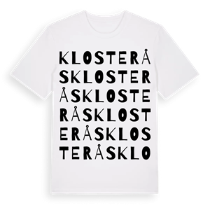 Klosterås ordlek t-shirt – ekologisk bomull t-shirt från Pinshirt