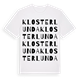 White t-shirt med Klosterlunda ordlek t-shirt
