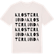 Vintage White t-shirt med Klosterlunda ordlek t-shirt
