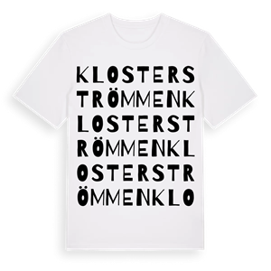 Klosterströmmen ordlek t-shirt – ekologisk bomull t-shirt från Pinshirt