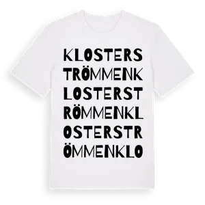 Klosterströmmen ordlek t-shirt – ekologisk bomull t-shirt från Pinshirt