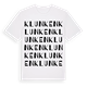 White t-shirt med Klunken ordlek t-shirt