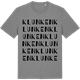 Mid Heather Gray t-shirt med Klunken ordlek t-shirt