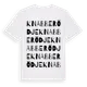 White t-shirt med Knabberödje ordlek t-shirt