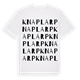 White t-shirt med Knaplarp ordlek t-shirt