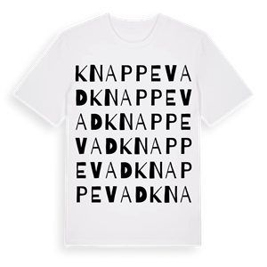 Knappevad ordlek t-shirt – ekologisk bomull t-shirt från Pinshirt