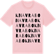 Pink Cotton t-shirt med Knavrabo ordlek t-shirt