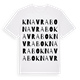 White t-shirt med Knavrabo ordlek t-shirt
