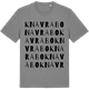 Mid Heather Gray t-shirt med Knavrabo ordlek t-shirt