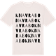Vintage White t-shirt med Knavrabo ordlek t-shirt