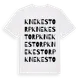 White t-shirt med Knekestorp ordlek t-shirt