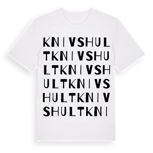 Knivshult ordlek t-shirt – ekologisk bomull t-shirt från Pinshirt