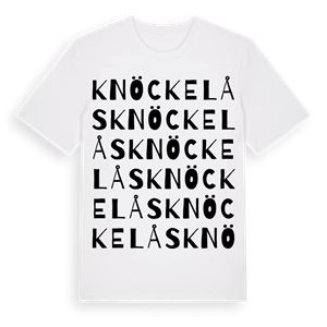 Knöckelås ordlek t-shirt – ekologisk bomull t-shirt från Pinshirt