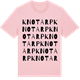 Pink Cotton t-shirt med Knotarp ordlek t-shirt