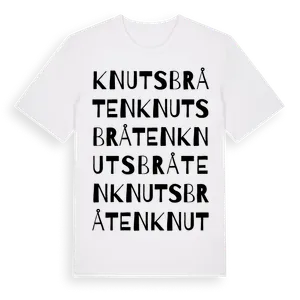 Knutsbråten ordlek t-shirt – ekologisk bomull t-shirt från Pinshirt
