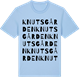 Blue Soul t-shirt med Knutsgården ordlek t-shirt