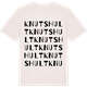Vintage White t-shirt med Knutshult ordlek t-shirt