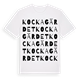 White t-shirt med Kockagärdet ordlek t-shirt