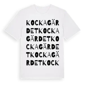 Kockagärdet ordlek t-shirt – ekologisk bomull t-shirt från Pinshirt