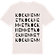 Vintage White t-shirt med Kockhemmet ordlek t-shirt