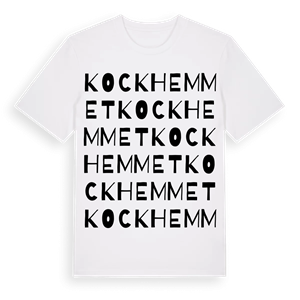 Kockhemmet ordlek t-shirt – ekologisk bomull t-shirt från Pinshirt