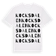 White t-shirt med Kocksdalen ordlek t-shirt