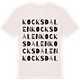 Vintage White t-shirt med Kocksdalen ordlek t-shirt
