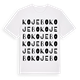 White t-shirt med Kojebo ordlek t-shirt