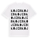 White t-shirt med Kojen ordlek t-shirt