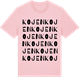 Pink Cotton t-shirt med Kojen ordlek t-shirt