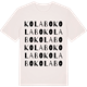 Vintage White t-shirt med Kolabo ordlek t-shirt