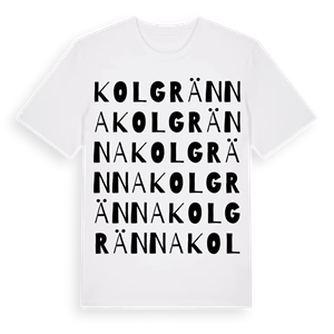 Kolgränna ordlek t-shirt – ekologisk bomull t-shirt från Pinshirt