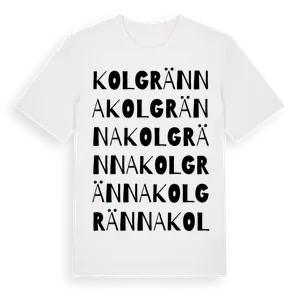 Kolgränna ordlek t-shirt – ekologisk bomull t-shirt från Pinshirt
