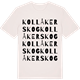 Vintage White t-shirt med Kollåkerskog ordlek t-shirt