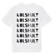 White t-shirt med Kolshult ordlek t-shirt