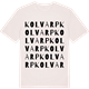 Vintage White t-shirt med Kolvarp ordlek t-shirt