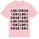 Pink Cotton t-shirt med Konungsgärde ordlek t-shirt