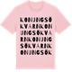 Pink Cotton t-shirt med Konungsö kvarn ordlek t-shirt