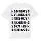 White t-shirt med Konungsö kvarn ordlek t-shirt