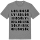 Mid Heather Gray t-shirt med Konungsö kvarn ordlek t-shirt