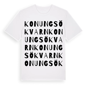 Konungsö kvarn ordlek t-shirt – ekologisk bomull t-shirt från Pinshirt