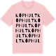 Pink Cotton t-shirt med Köphult ordlek t-shirt